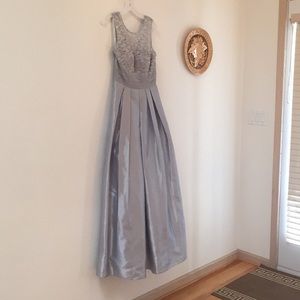 Silver David’s Bridal Prom Dress
